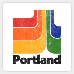 Portland, OR // Retro Typography Design Sticker